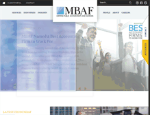 Tablet Screenshot of mbafcpa.com